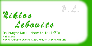 miklos lebovits business card